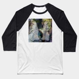 Dark grunge background with angels wings Baseball T-Shirt